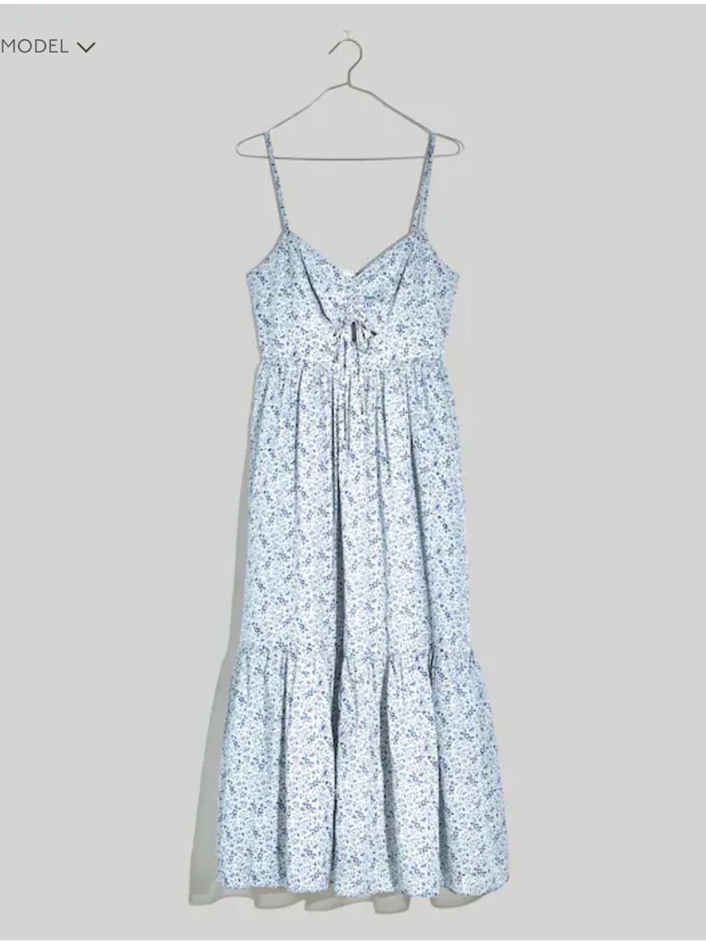 Madewell Silk Ruched Keyhole Tiered Midi Dress in Florentine Floral